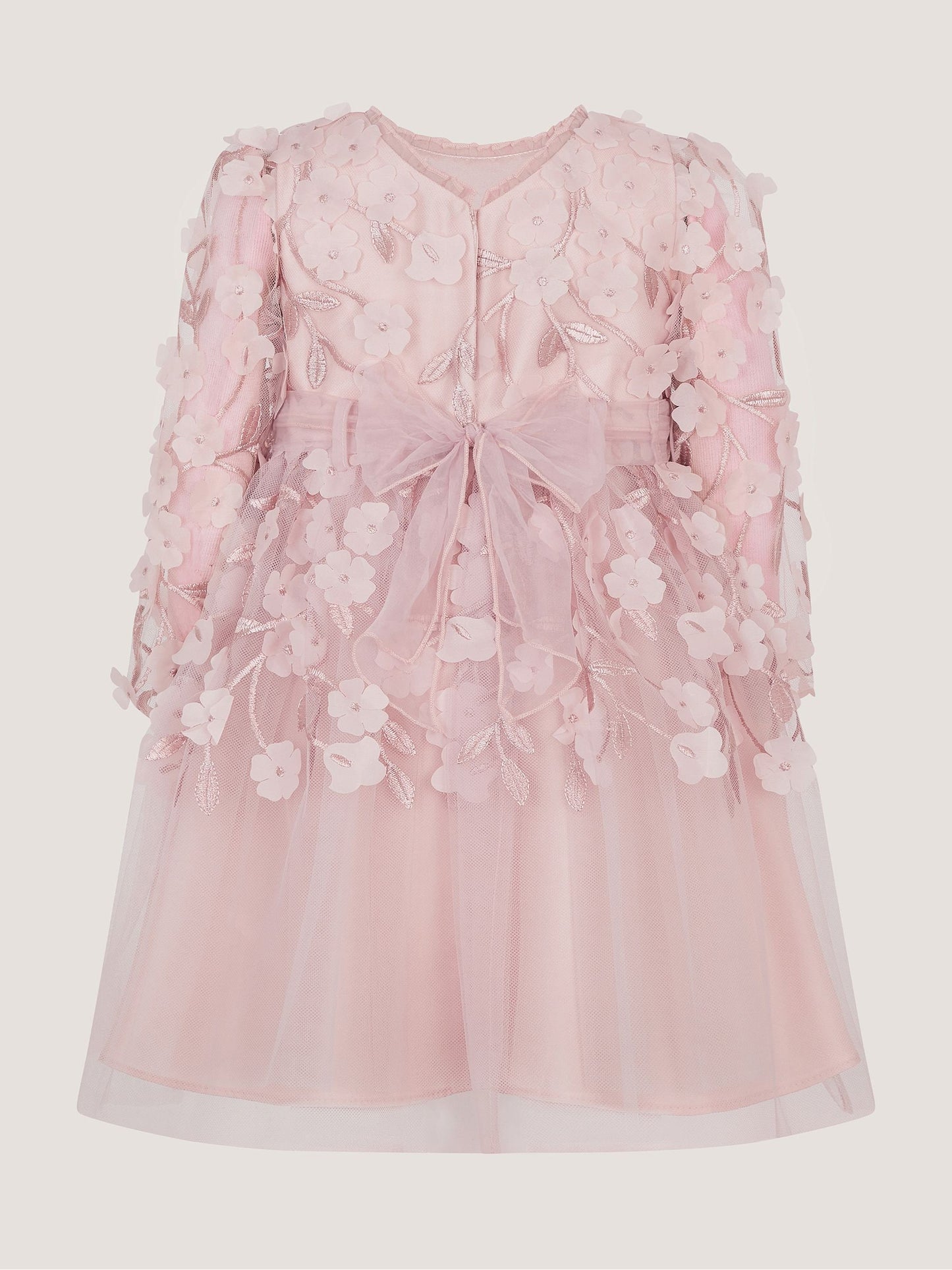 Dsiney Kidz - Monsoon Pink Baby Oona Floral Appliqué Party Dress image 3