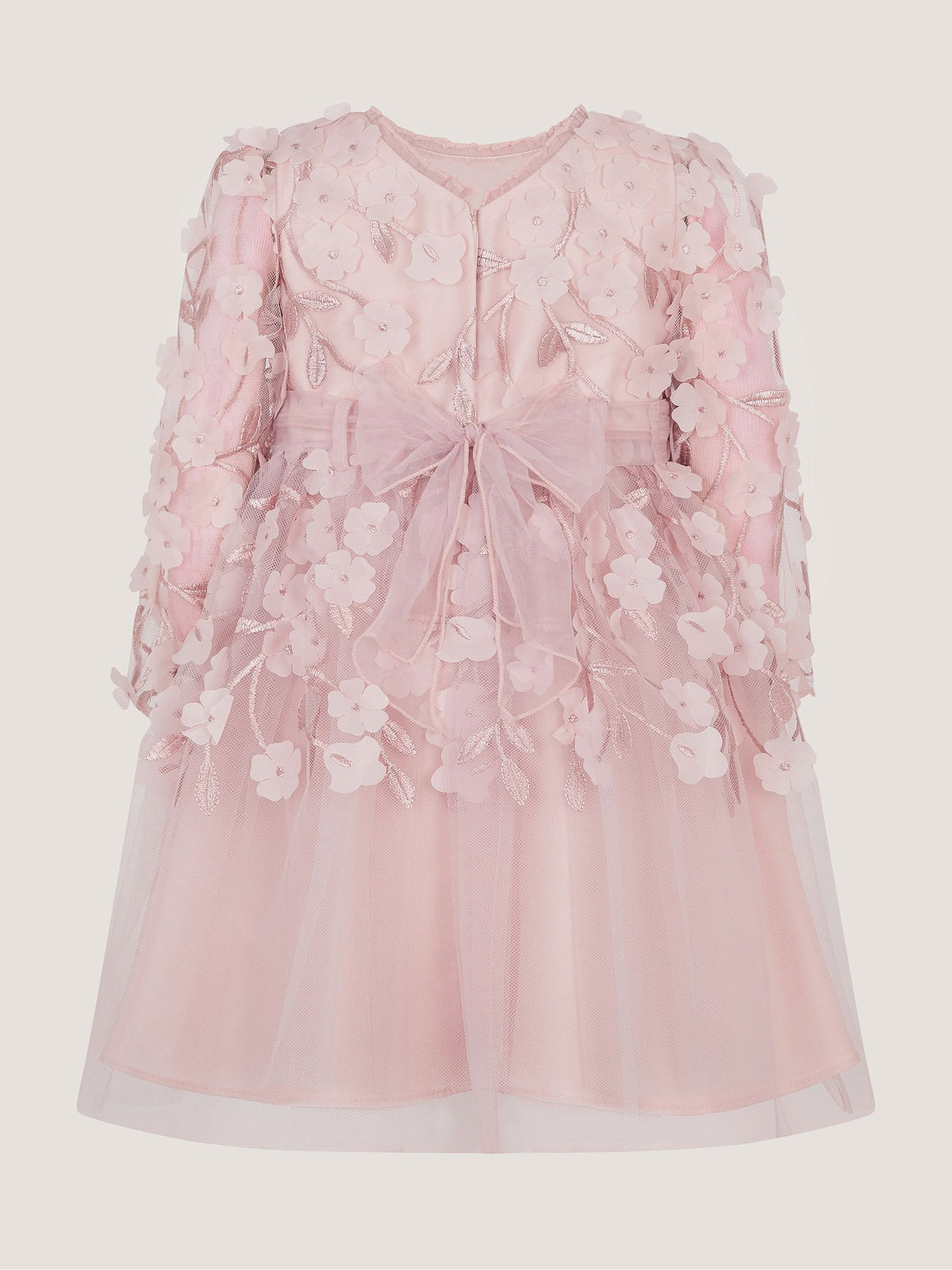 Dsiney Kidz - Monsoon Pink Baby Oona Floral Appliqué Party Dress image 3