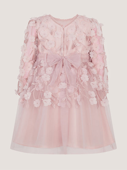 Dsiney Kidz - Monsoon Pink Baby Oona Floral Appliqué Party Dress image 3