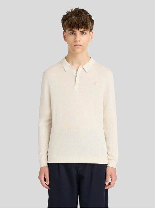 Dsiney Kidz - Lyle & Scott Cream Knitted Polo Shirt image 1