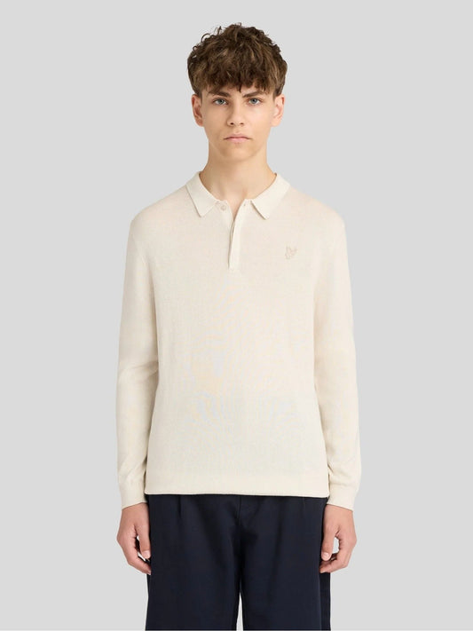 Dsiney Kidz - Lyle & Scott Cream Knitted Polo Shirt image 1