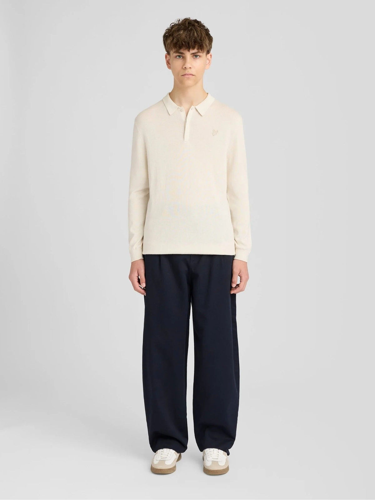 Dsiney Kidz - Lyle & Scott Cream Knitted Polo Shirt image 3
