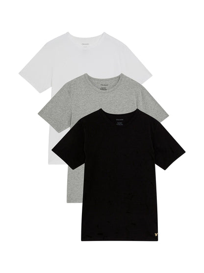 Dsiney Kidz - Lyle & Scott Black/Grey/White Loungewear T-Shirts 3 Pack image 1