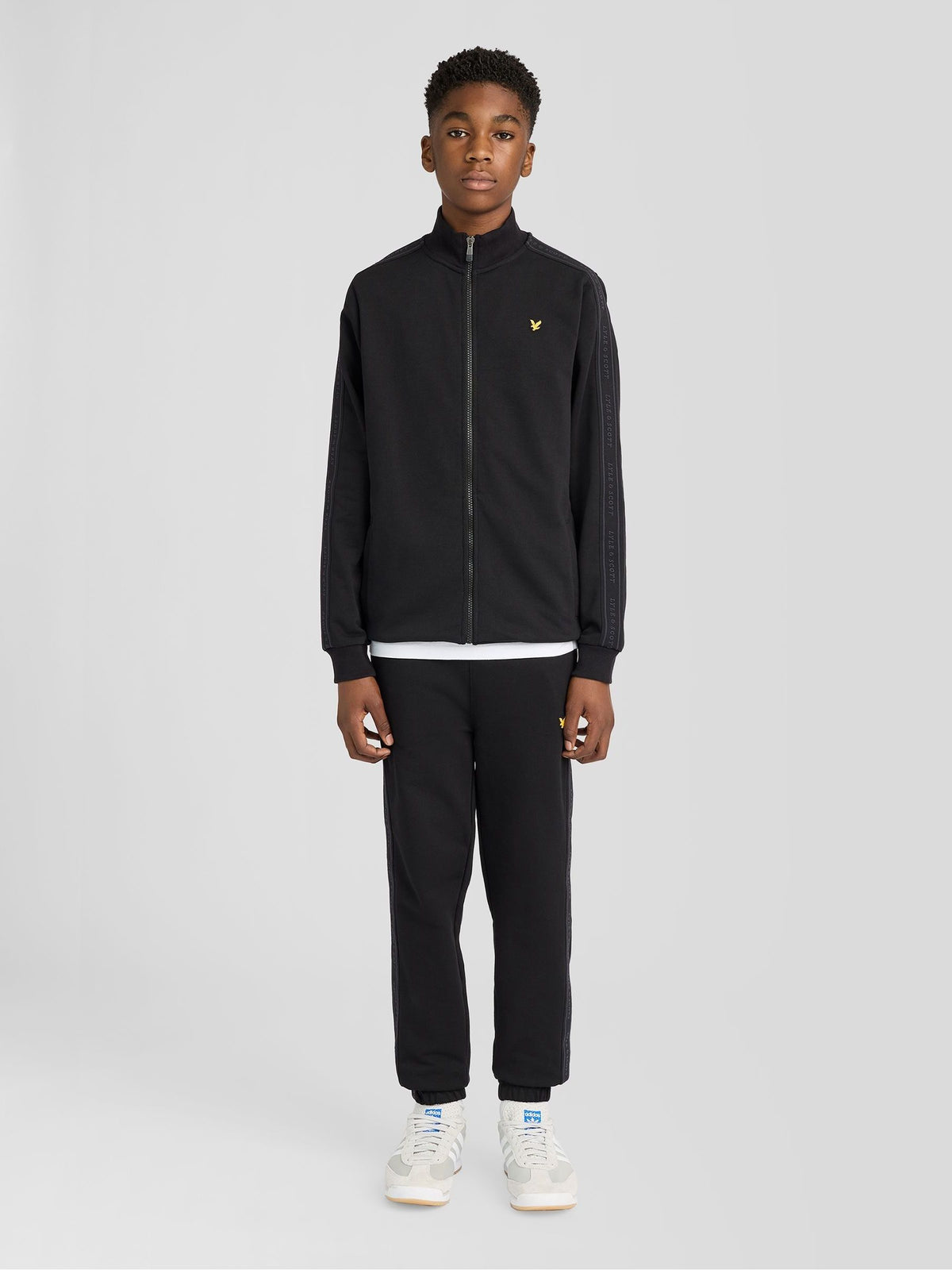 Dsiney Kidz - Lyle & Scott Black Jacquard Tape Track Jacket image 2