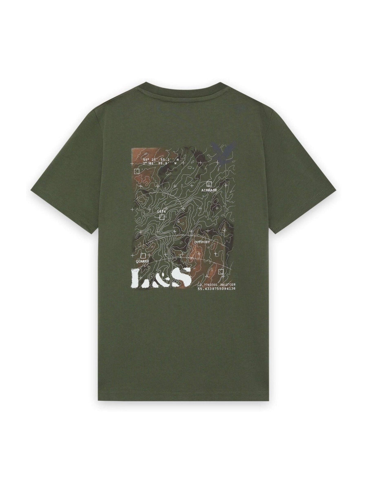Dsiney Kidz - Lyle & Scott Green Terrain Graphic T-Shirt image 2