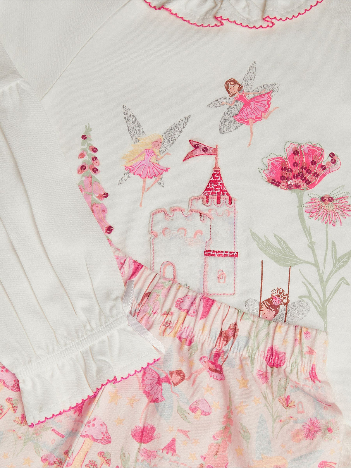 Monsoon Pink Fairy Garden Long Pyjamas Set - image 5
