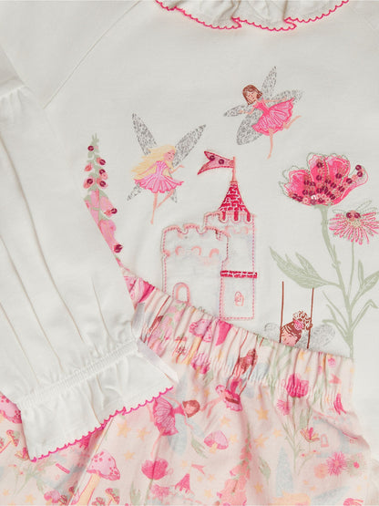 Monsoon Pink Fairy Garden Long Pyjamas Set - image 5
