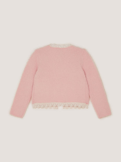 Dsiney Kidz - Monsoon Pink Sequin Butterfly Fluffy Cardigan image 3