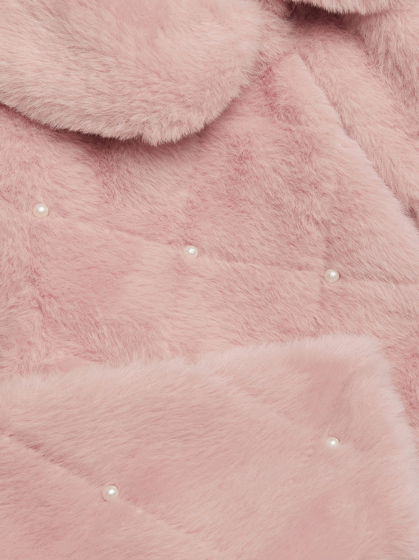 Dsiney Kidz - Monsoon Pink Posie Pearl Faux Fur Jacket image 3