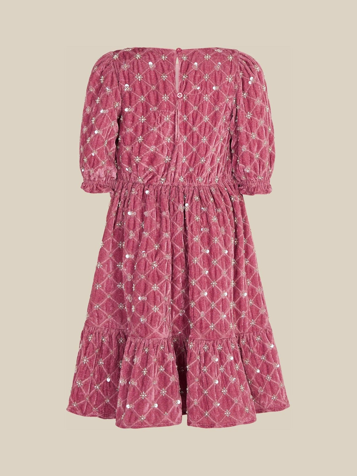 Monsoon Pink Gracie Embellished Velvet Party Dress - image 2