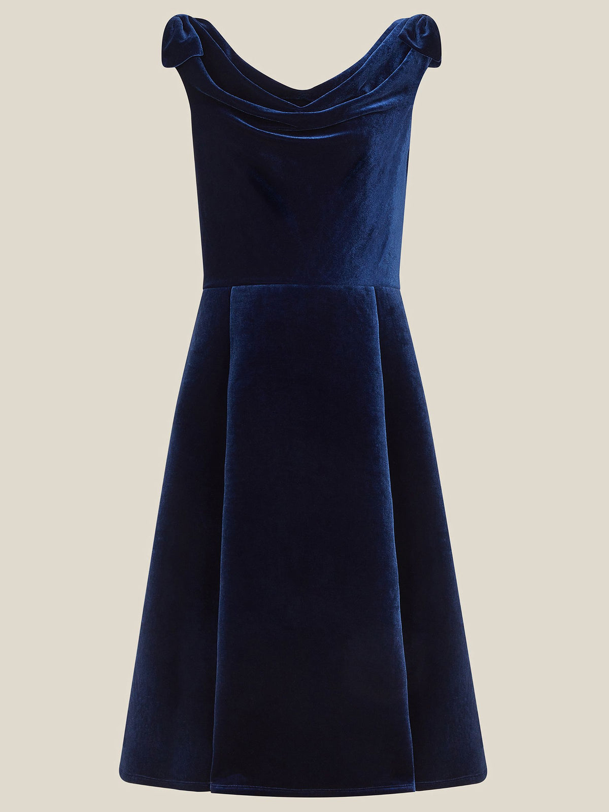 Dsiney Kidz - Monsoon Blue Margot Drape Velvet Party Dress image 2