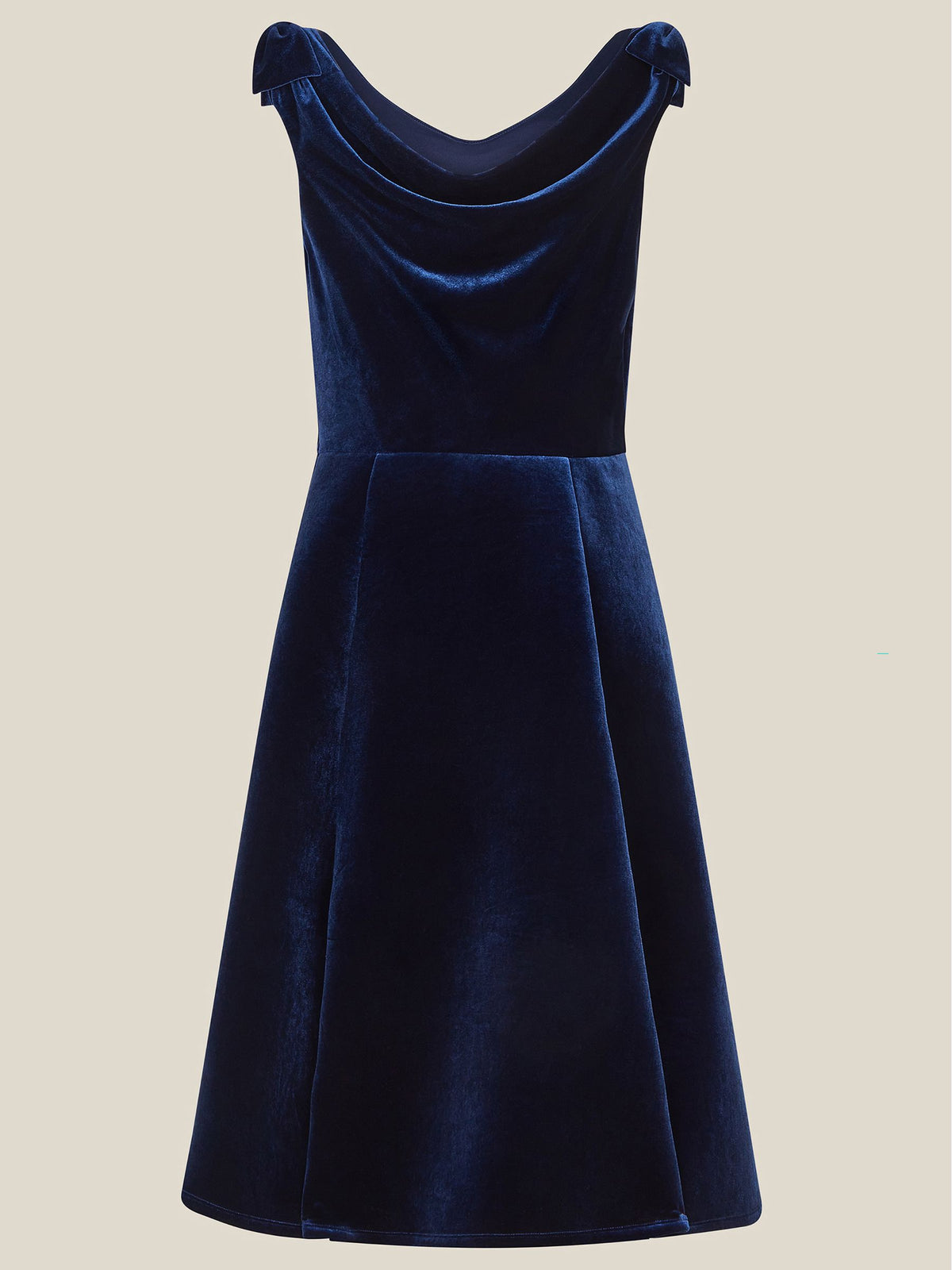 Dsiney Kidz - Monsoon Blue Margot Drape Velvet Party Dress image 3