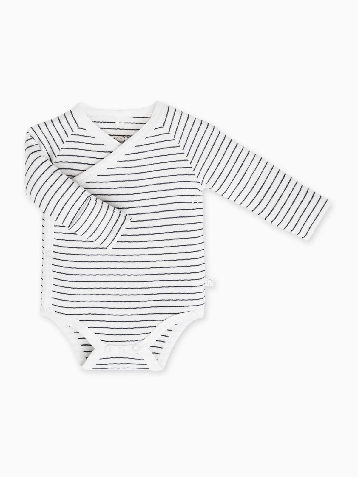 Dsiney Kidz - MORI White/Black Long Sleeve Supersoft Kimono Bodysuit image 4