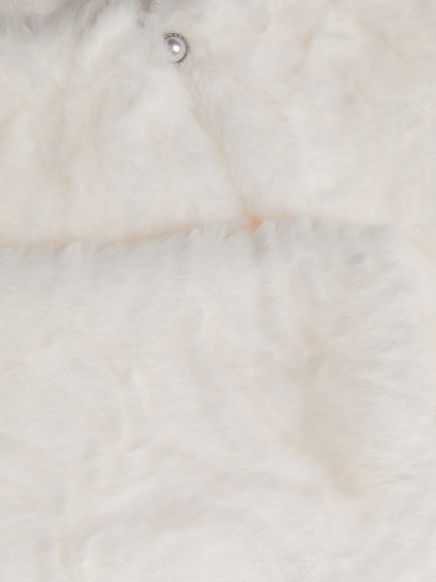 Dsiney Kidz - Monsoon Cream Rose Textured Faux Fur Cardigan image 4