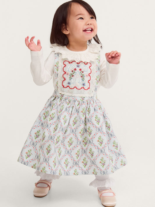 Dsiney Kidz - Monsoon Blue Baby Mon Cheri Pinafore Dress & Top Set image 1