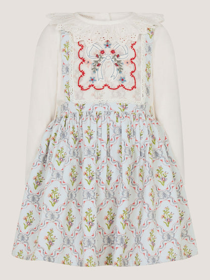 Dsiney Kidz - Monsoon Blue Baby Mon Cheri Pinafore Dress & Top Set image 2