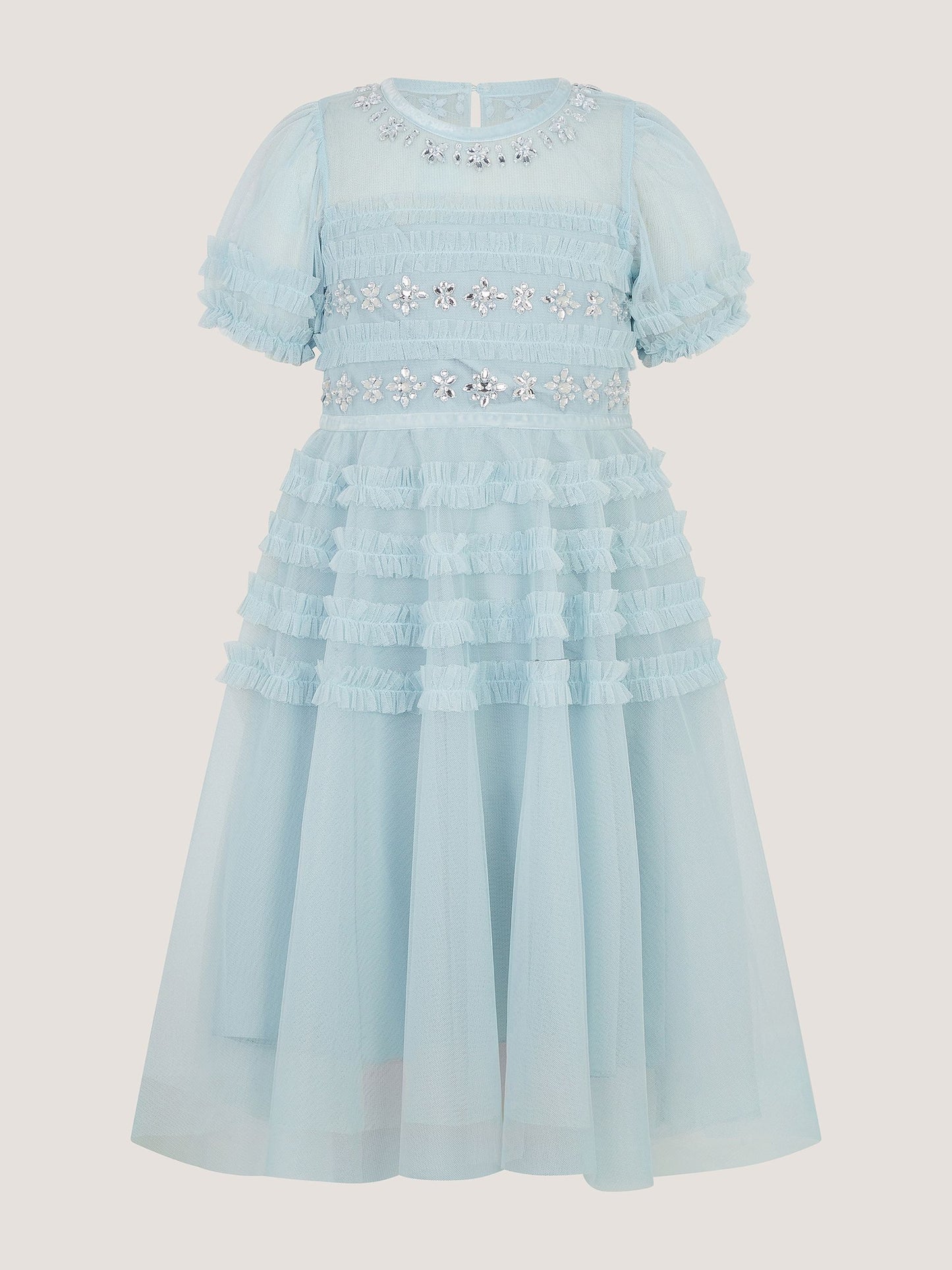 Dsiney Kidz - Monsoon Blue Natalia Embellished Ruffle Party Dress image 2
