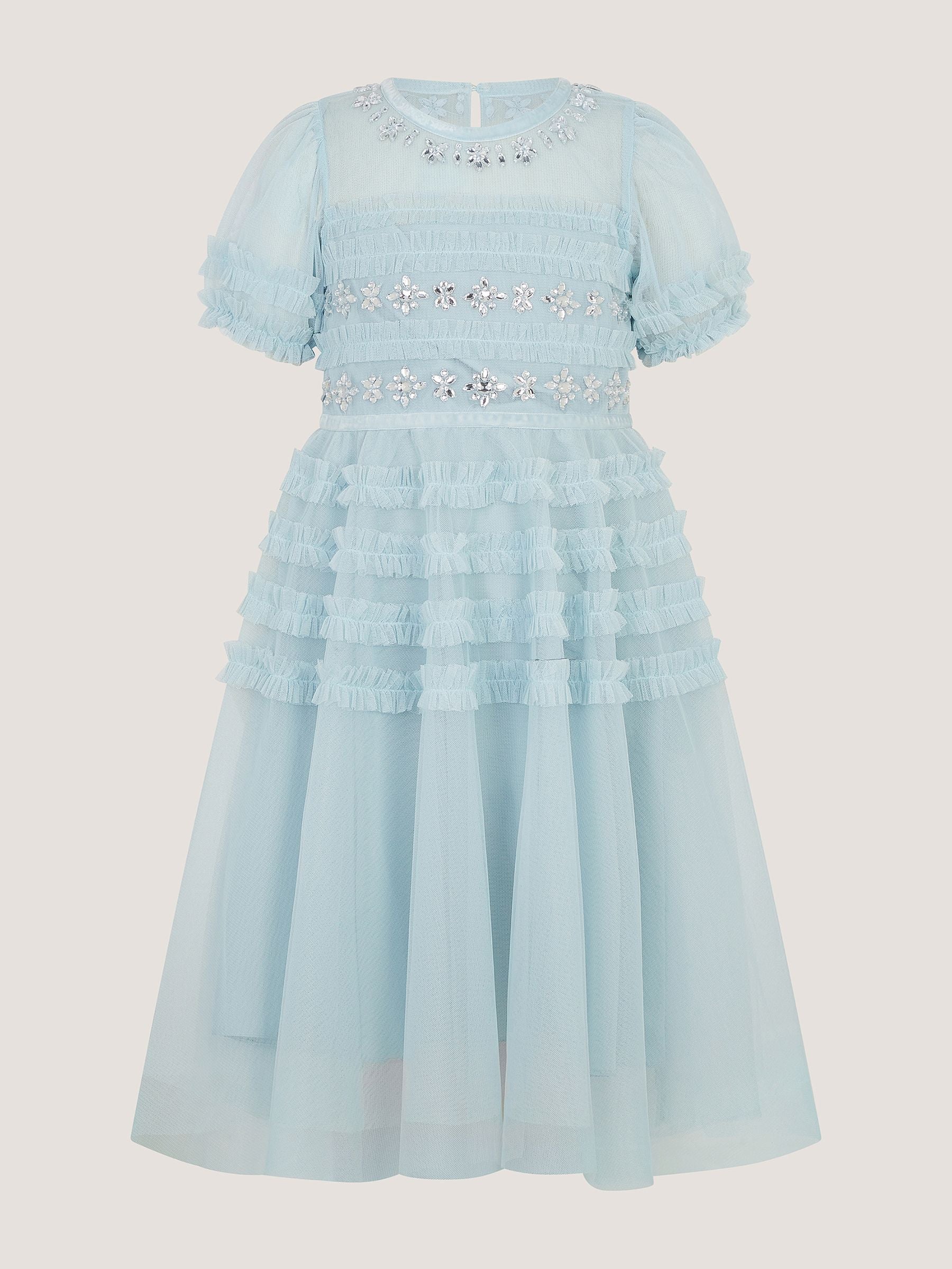 Dsiney Kidz - Monsoon Blue Natalia Embellished Ruffle Party Dress image 2