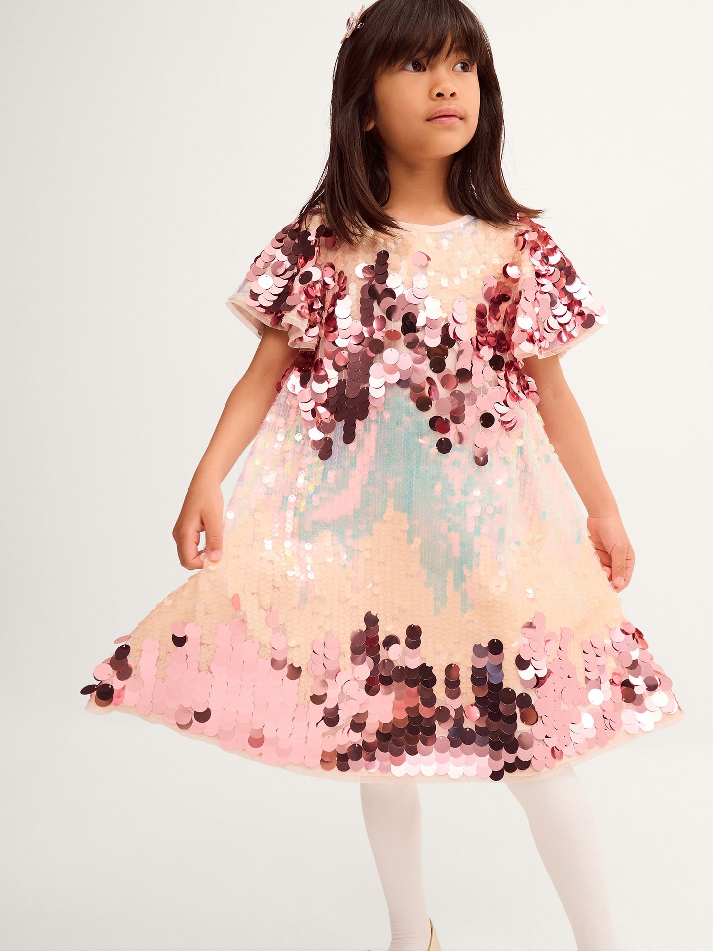 Dsiney Kidz - Monsoon Pink Ombré Sequin Party Dress image 1