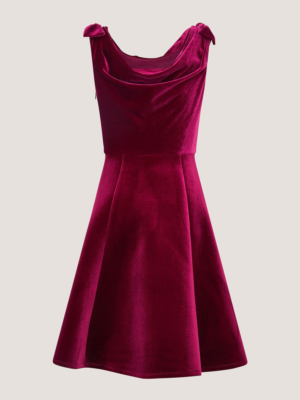 Dsiney Kidz - Monsoon Red Margot Drape Velvet Party Dress image 3