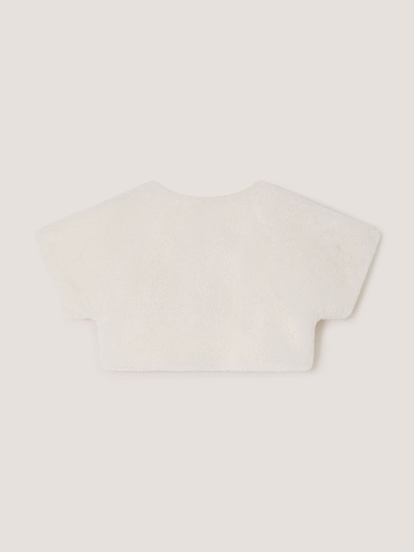 Dsiney Kidz - Monsoon Cream Ellie Embellished Faux Fur Cardigan image 3
