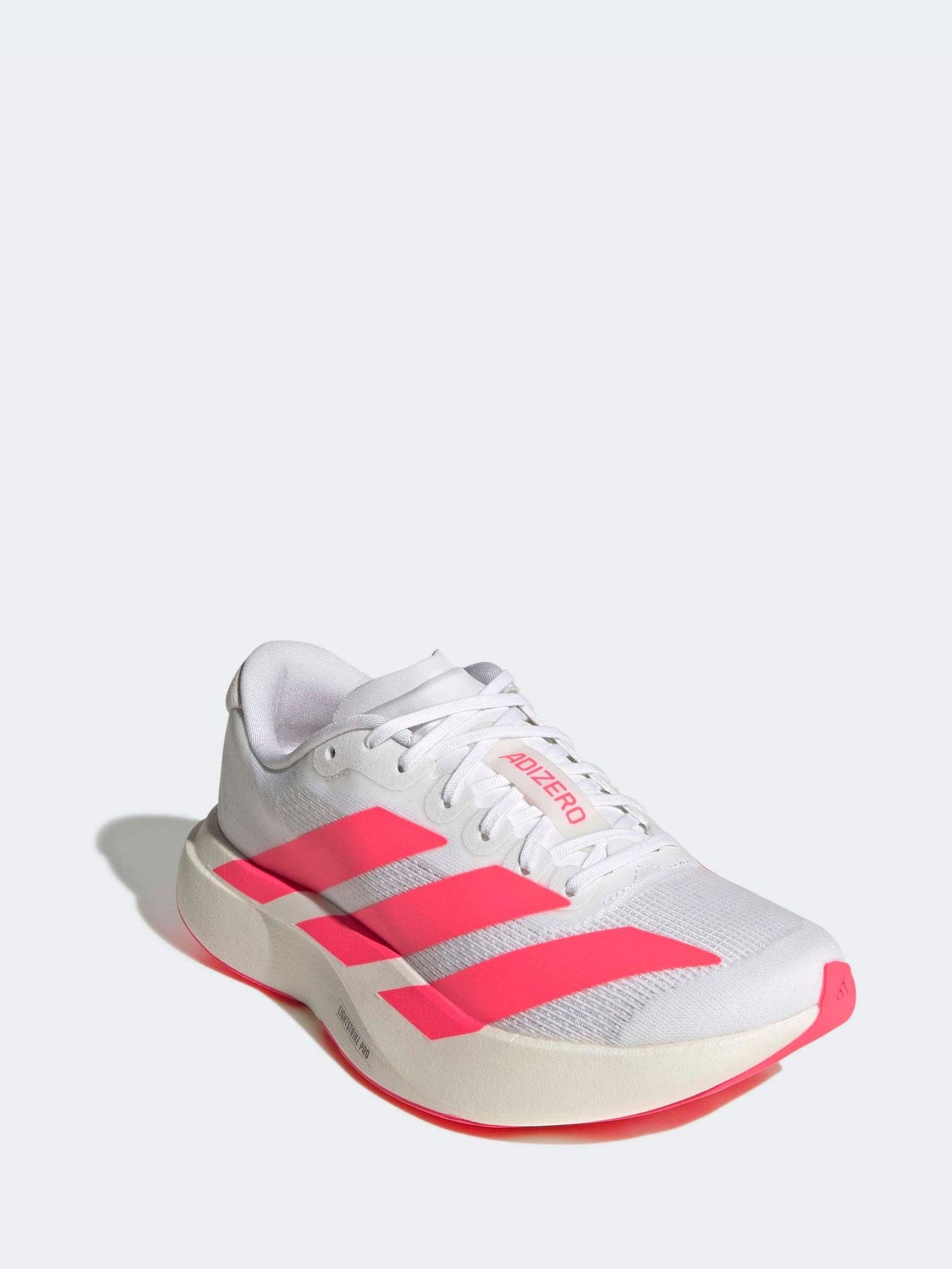 adidas White/Pink adizero Evo SL Junior Trainers image 2