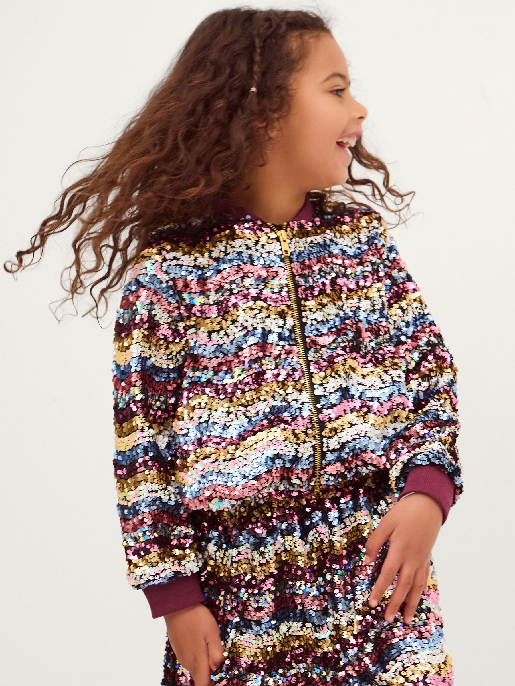 Dsiney Kidz - Monsoon Red Sequin Bomber Jacket image 1