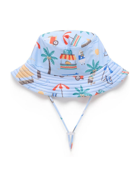 Purebaby Blue Wide Brim UPF50+ Swim Hat - image 1