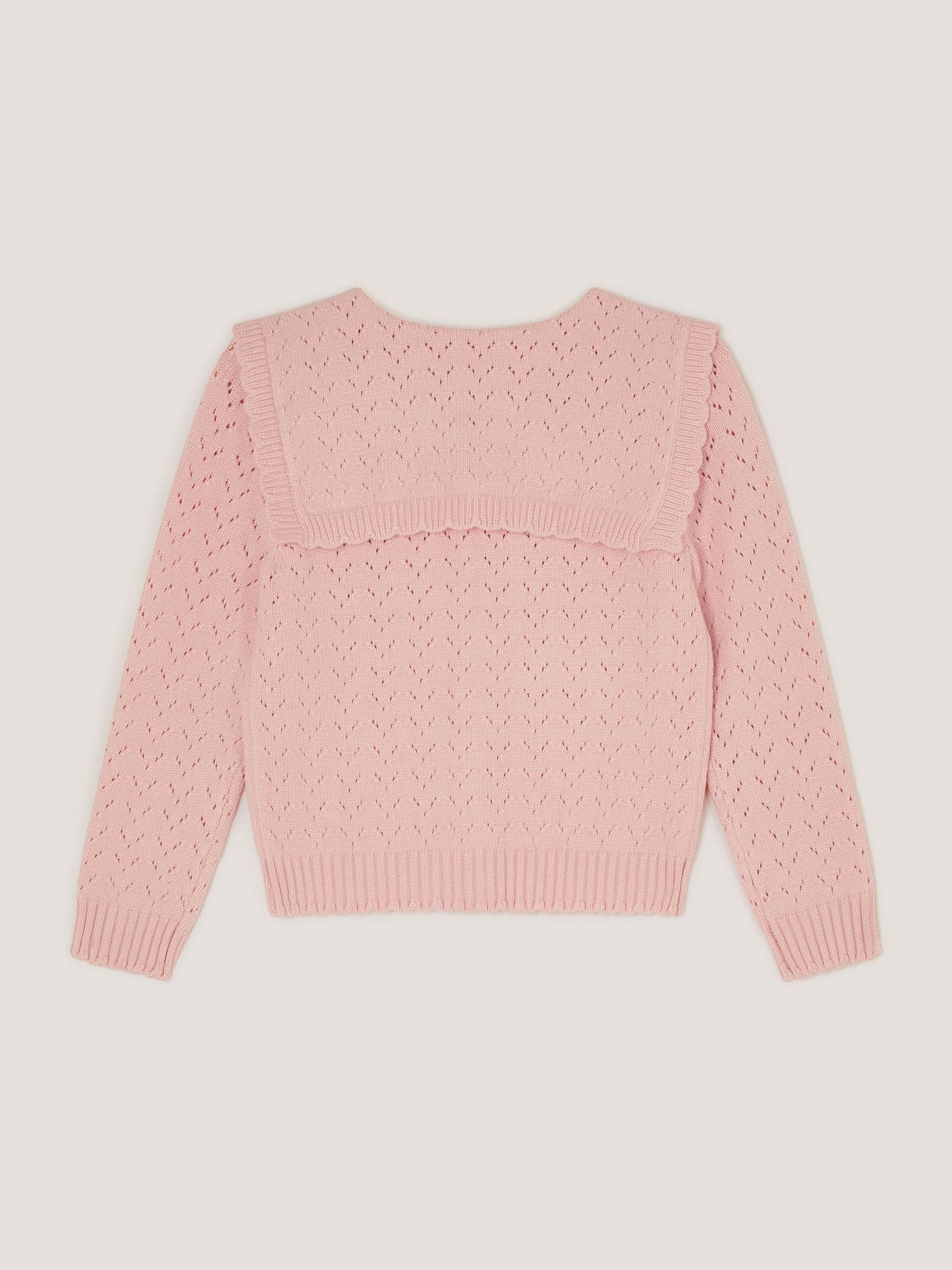 Dsiney Kidz - Monsoon Pink Sequin Bow Pointelle Cardigan image 3