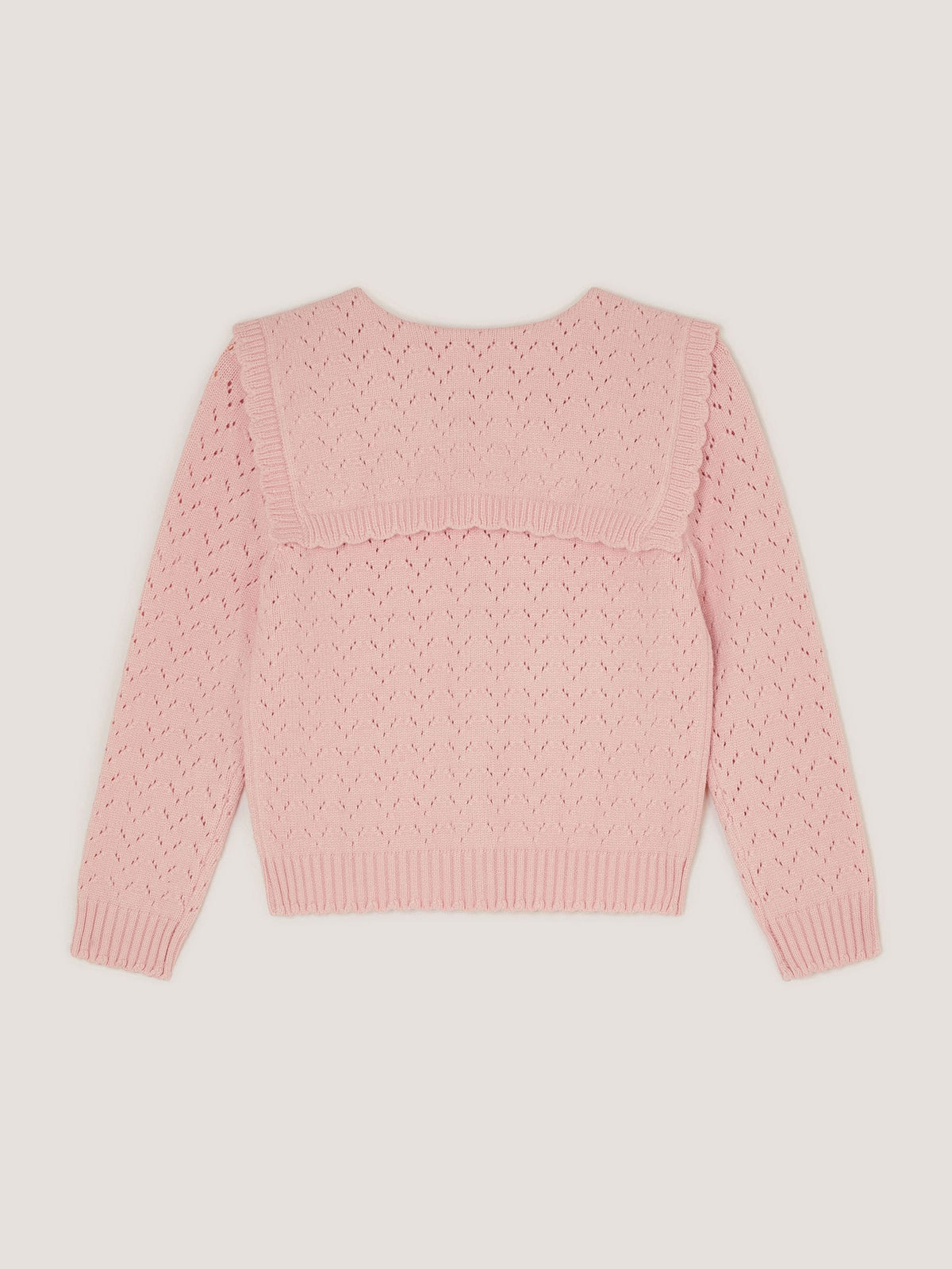Dsiney Kidz - Monsoon Pink Sequin Bow Pointelle Cardigan image 3