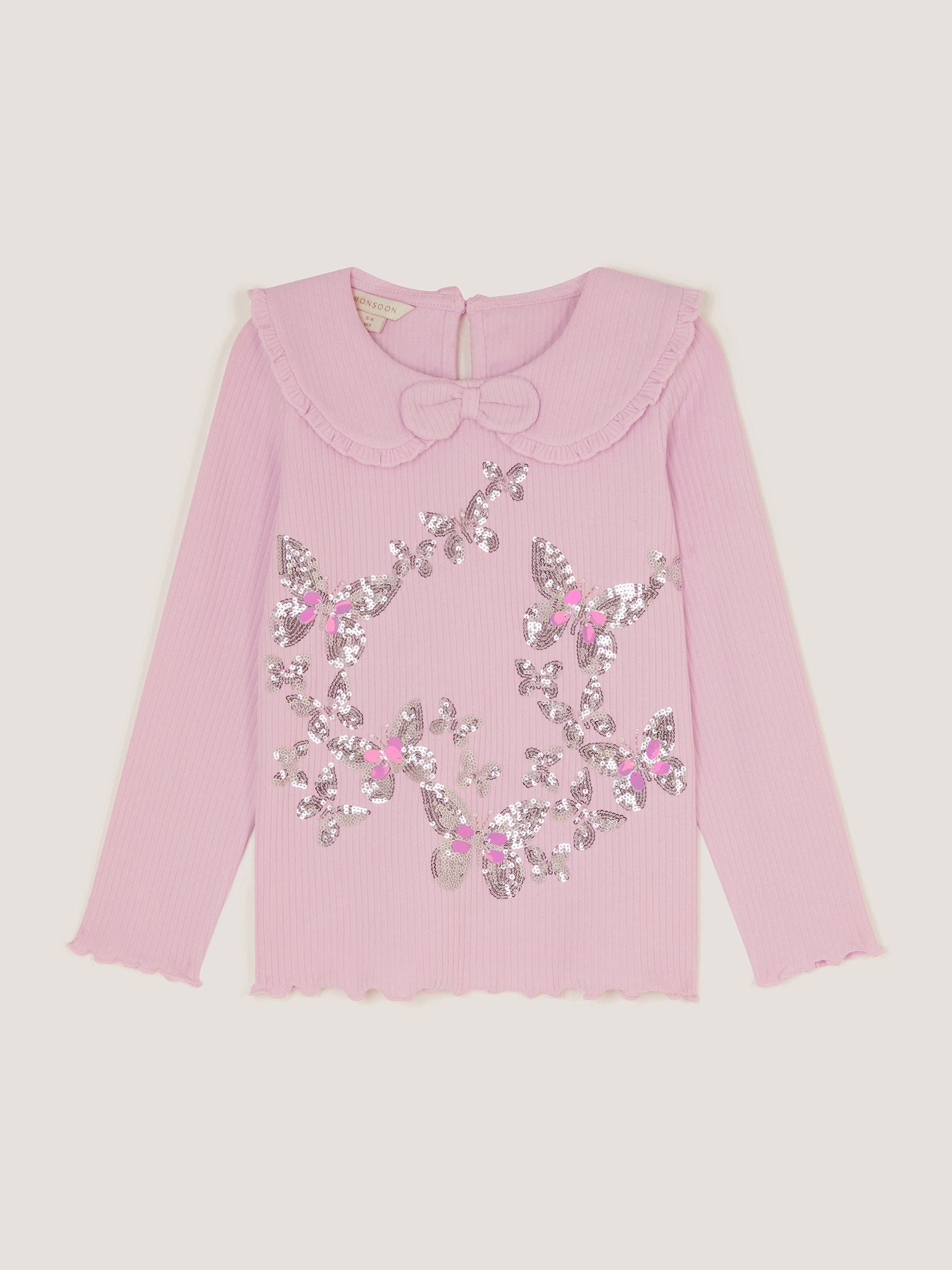 Dsiney Kidz - Monsoon Purple Sequin Butterfly Long Sleeve Top image 1