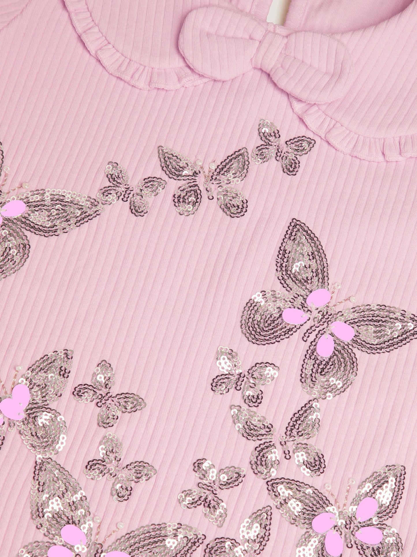 Dsiney Kidz - Monsoon Purple Sequin Butterfly Long Sleeve Top image 3