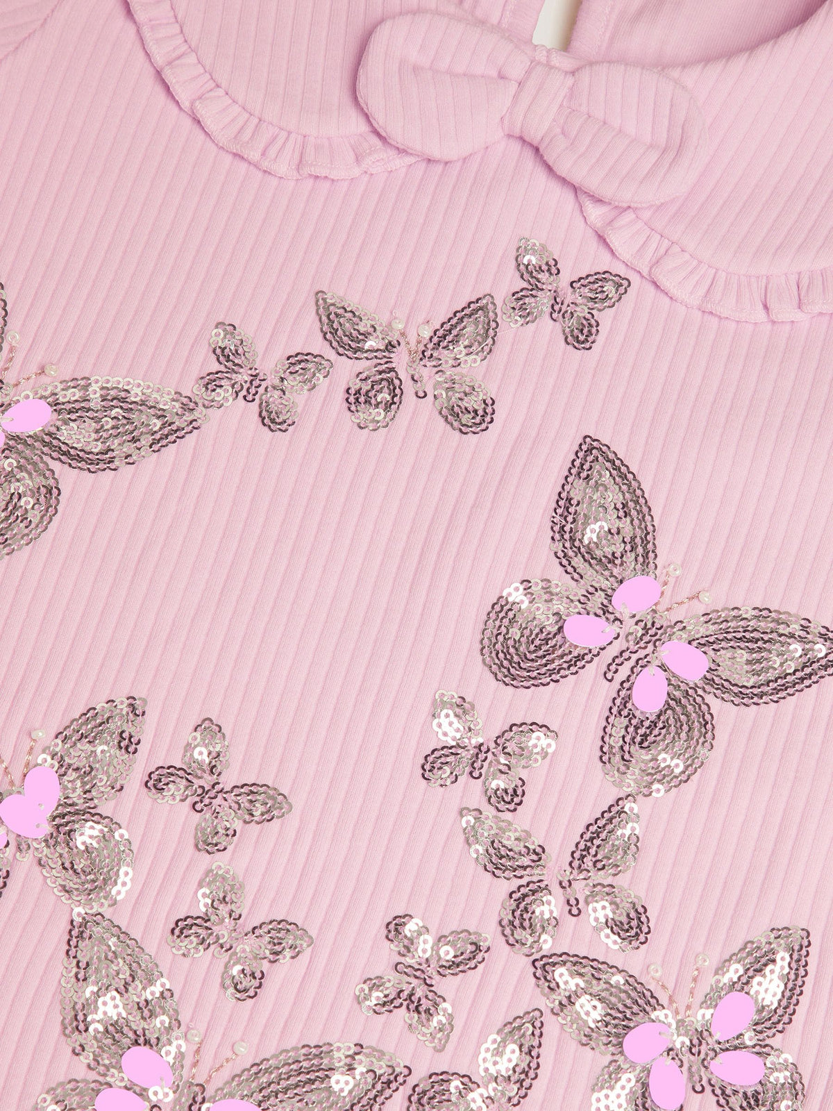 Dsiney Kidz - Monsoon Purple Sequin Butterfly Long Sleeve Top image 3