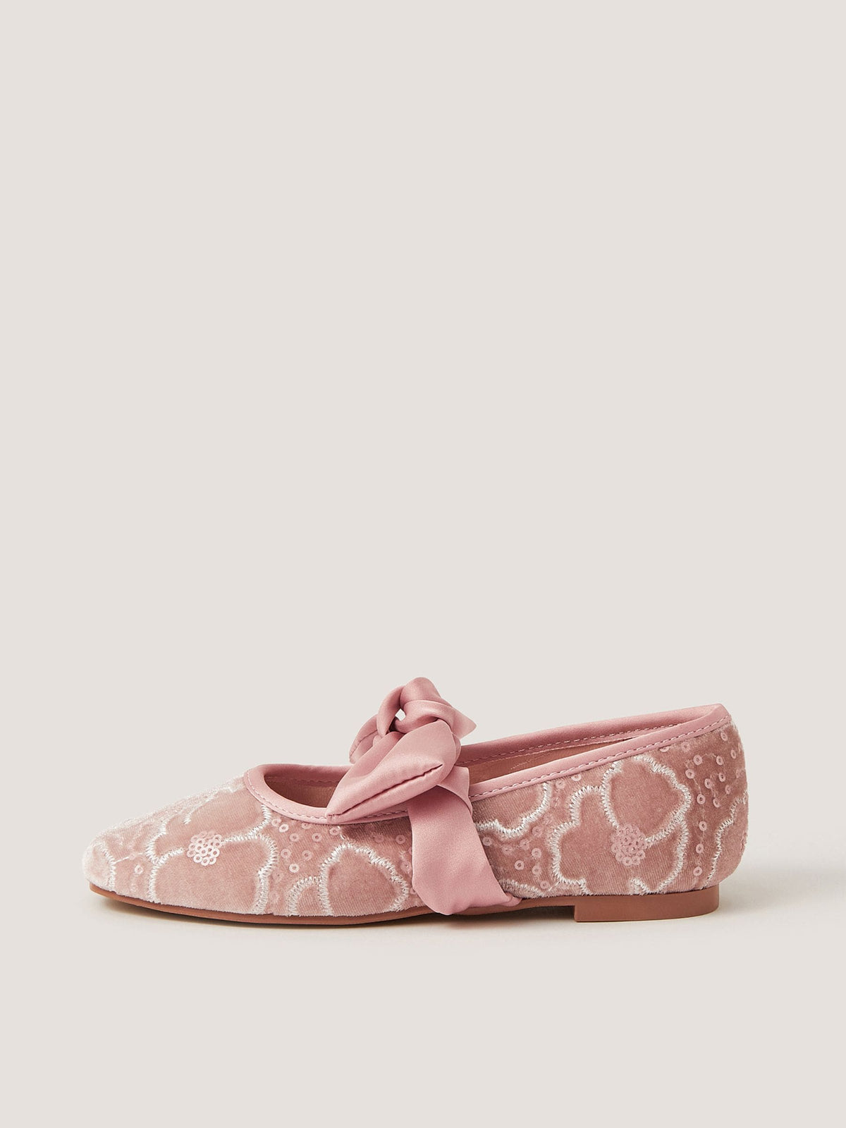 Dsiney Kidz - Monsoon Pink Floral Lace Mary Jane Ballet Flats image 2