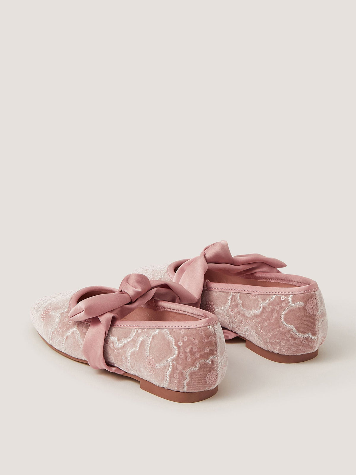 Dsiney Kidz - Monsoon Pink Floral Lace Mary Jane Ballet Flats image 3