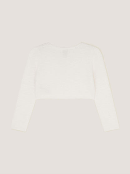 Dsiney Kidz - Monsoon Cream Phoebe Pearl Trim Cardigan image 3