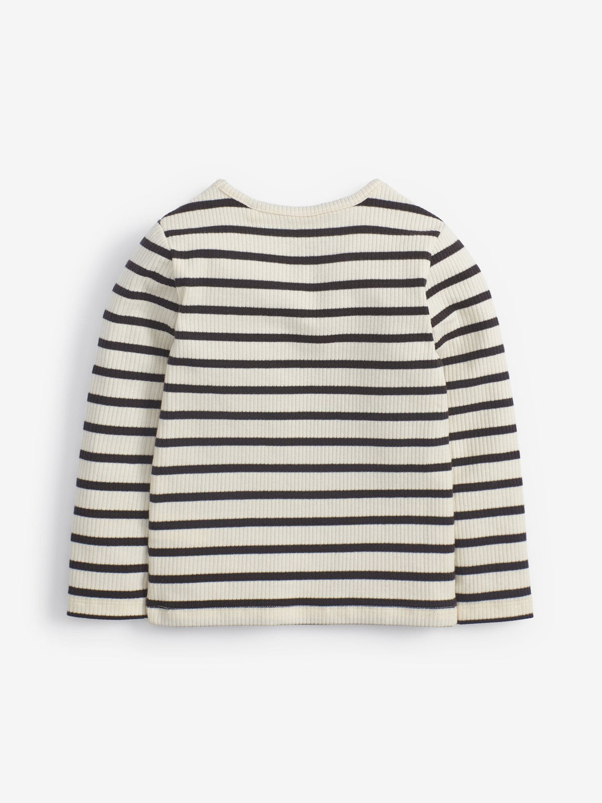 Dsiney Kidz - Black/White Stripe Cotton Rich Long Sleeve Rib T-Shirt (3mths-7yrs) image 2