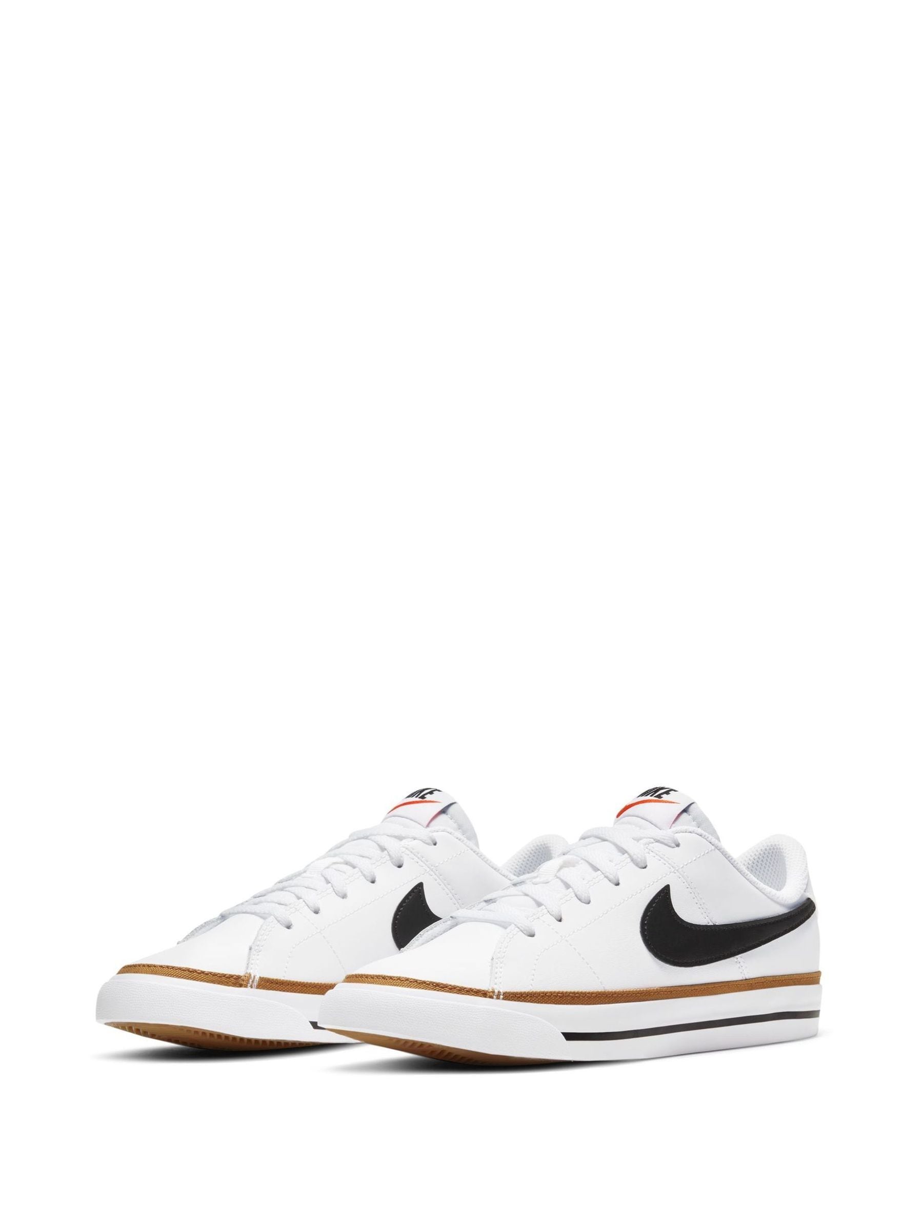 Nike White/Black Court Legacy Trainers image 3