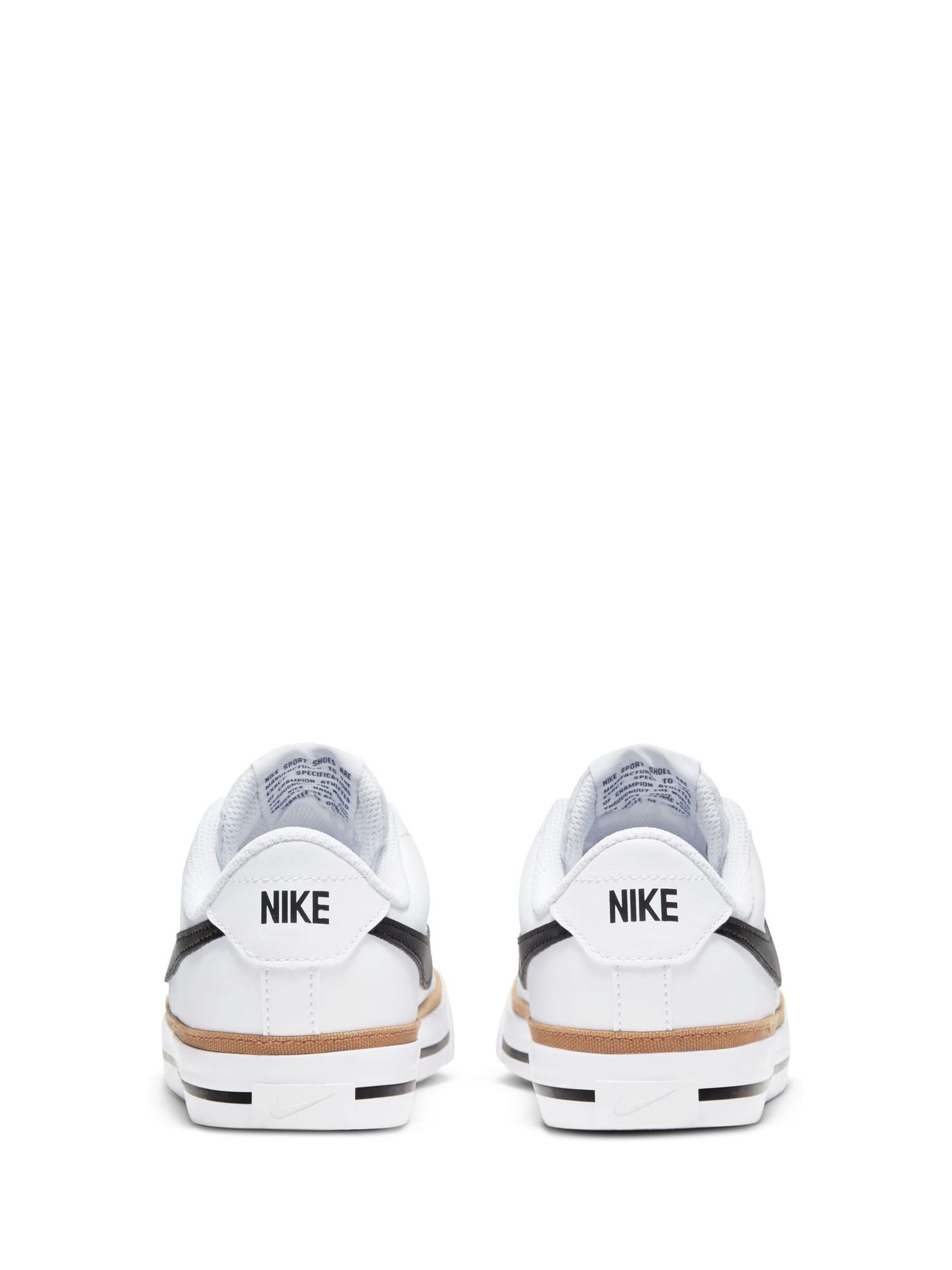Nike White/Black Court Legacy Trainers image 5