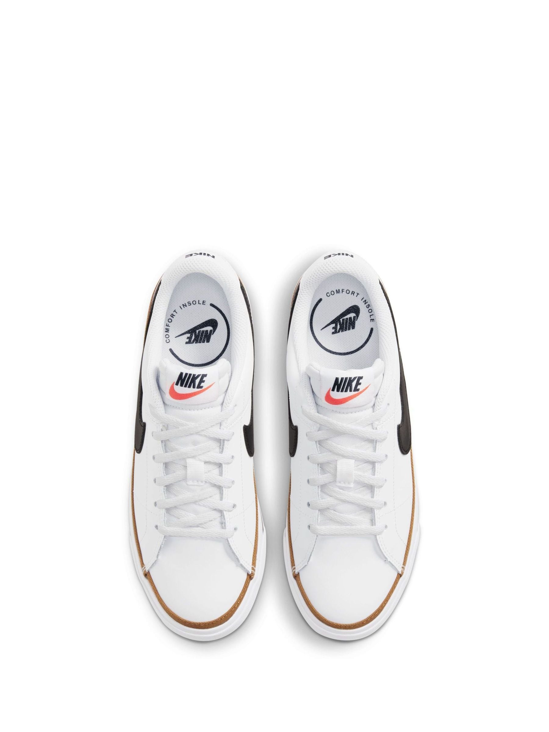 Nike White/Black Court Legacy Trainers image 6