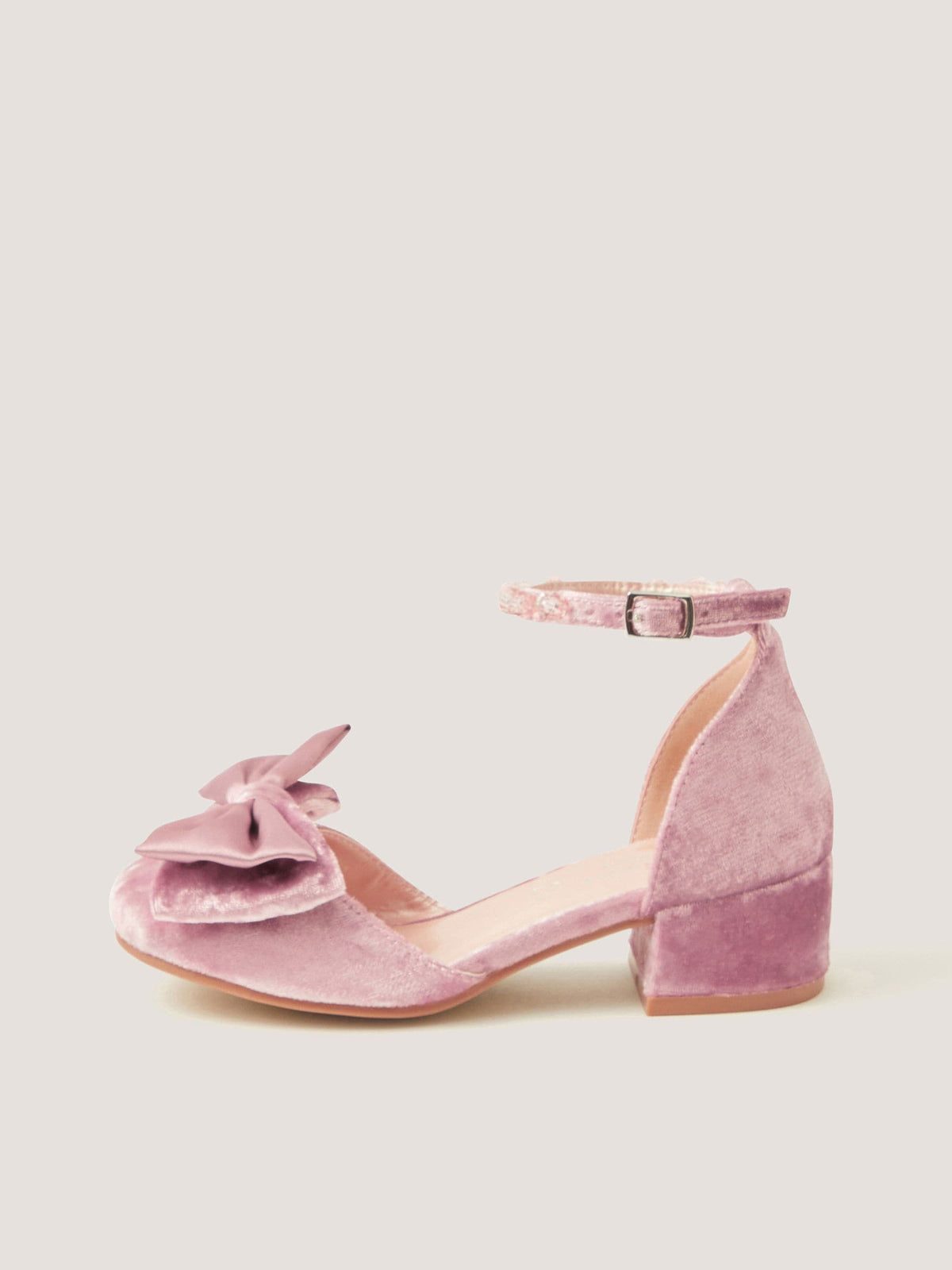 Dsiney Kidz - Monsoon Pink Crushed Velvet Two-Part Heels image 2