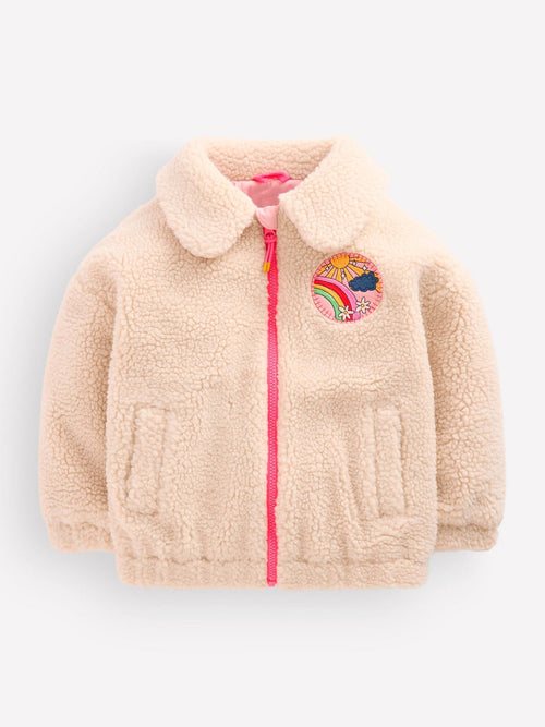 Dsiney Kidz - Boden Cream Collared Borg Jacket image 1