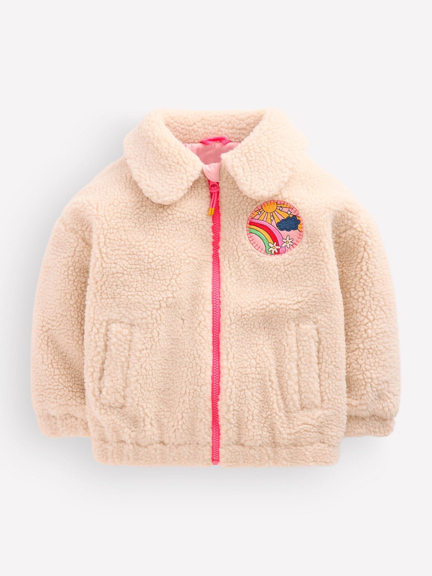 Dsiney Kidz - Boden Cream Collared Borg Jacket image 1