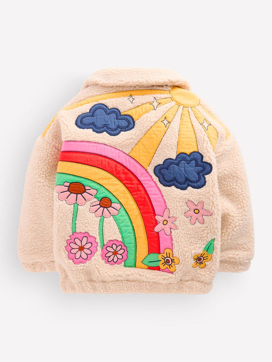 Dsiney Kidz - Boden Cream Collared Borg Jacket image 2