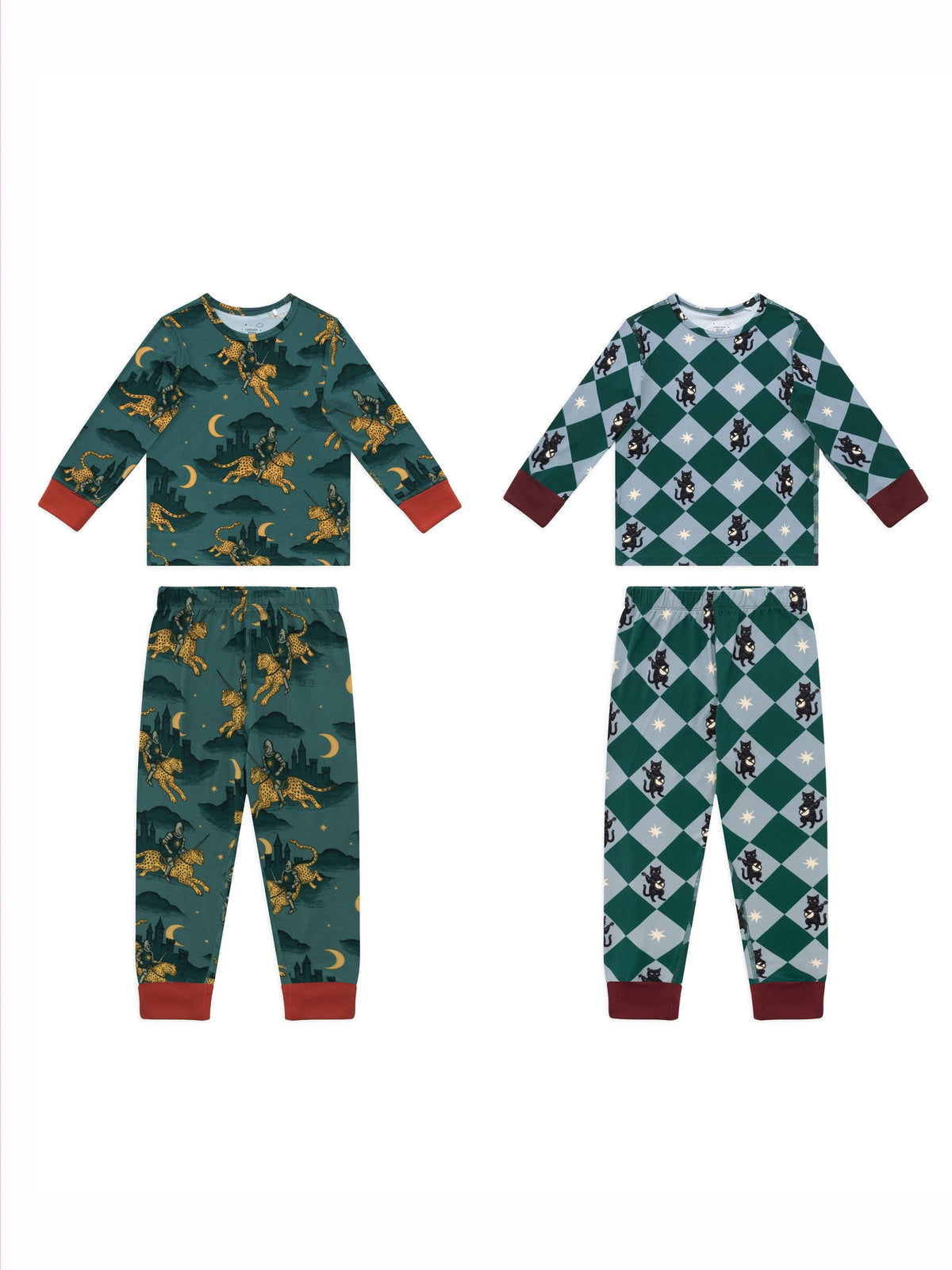 Chelsea Peers Blue Kids Midnight Serenade/Moonlit Knight Print Long Pyjamas Set 2PK - image 1