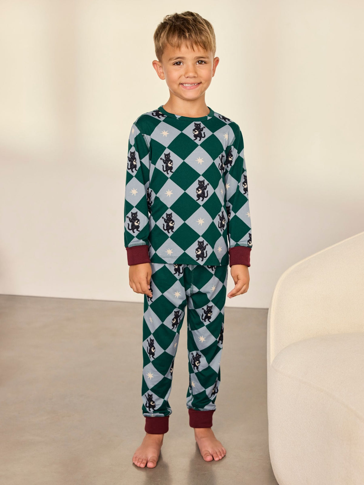 Chelsea Peers Blue Kids Midnight Serenade/Moonlit Knight Print Long Pyjamas Set 2PK - image 2