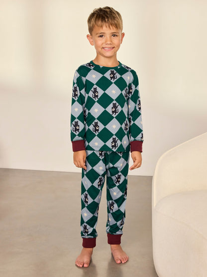 Chelsea Peers Blue Kids Midnight Serenade/Moonlit Knight Print Long Pyjamas Set 2PK - image 2