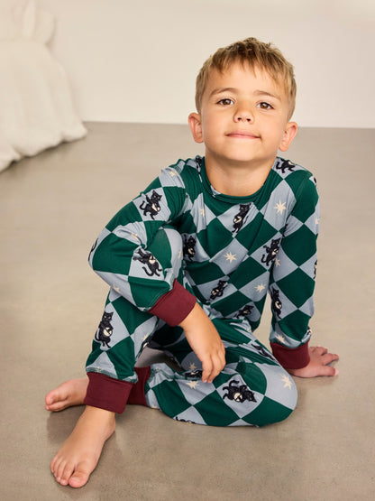 Chelsea Peers Blue Kids Midnight Serenade/Moonlit Knight Print Long Pyjamas Set 2PK - image 4