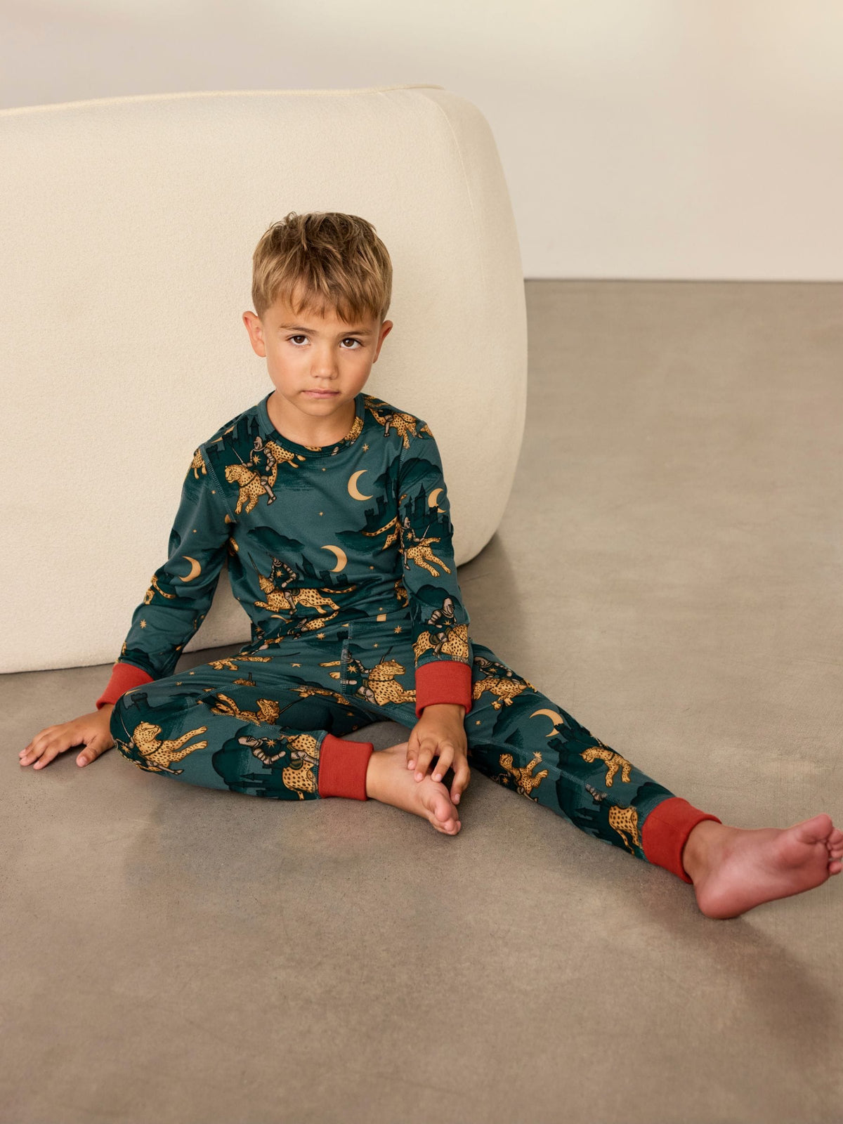 Chelsea Peers Blue Kids Midnight Serenade/Moonlit Knight Print Long Pyjamas Set 2PK - image 5