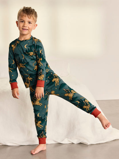Chelsea Peers Blue Kids Midnight Serenade/Moonlit Knight Print Long Pyjamas Set 2PK - image 7